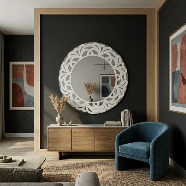 Home royal reflection wall mirror White
